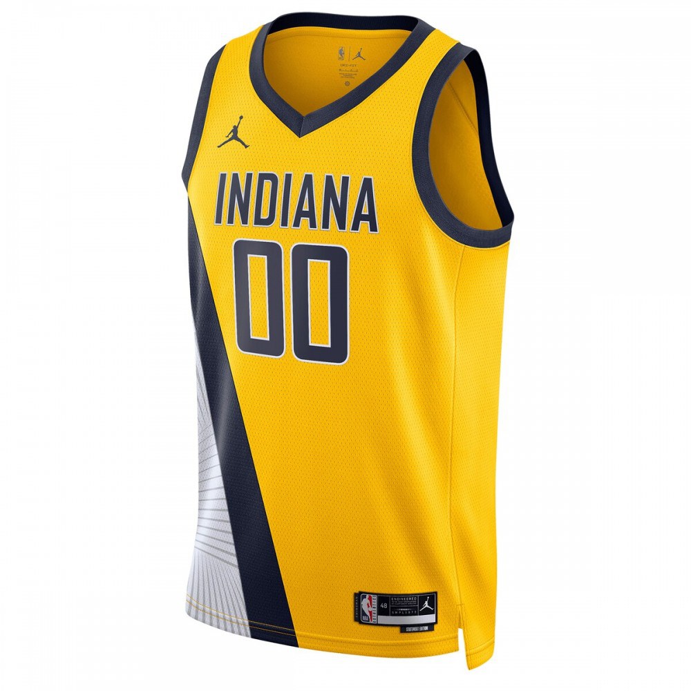 Indiana Pacers Jordan Brand Unisex 2022/23 Swingman Custom Jersey - Statement Edition - Yellow-Pro Kit Vault | Brand New 26/27 Sports Jerseys